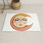 Whimsical Moon Magic Boho Dreams Rug Gallery Image 1