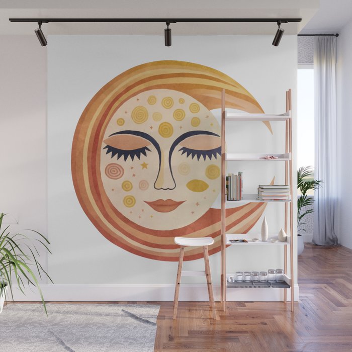 Whimsical Moon Magic Boho Dreams Wall Mural Gallery Image 1