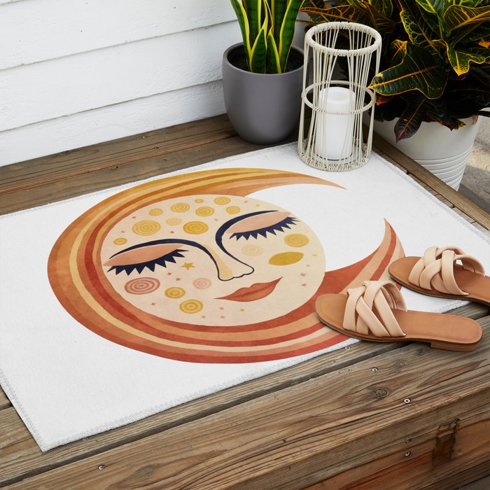 Whimsical Moon Magic Boho Dreams Outdoor Rug Gallery Image 2