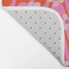 Groovy Pink Flower Power Bath Mat Gallery Image 2