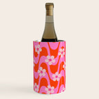 Groovy Pink Flower Power Wine Chiller Gallery Image 2