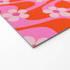 Groovy Pink Flower Power Welcome Mat Gallery Image 2