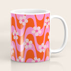 Groovy Pink Flower Power Coffee Mug Gallery Image 1