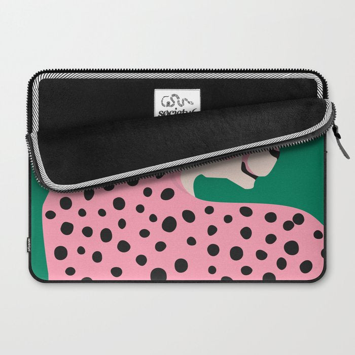 The Stare 3: Pink Cheetah Edition Laptop Sleeve Gallery Image 2