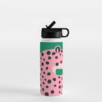 The Stare 3: Pink Cheetah Edition Water Bottle Gallery Image 1