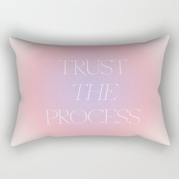 Trust The Process Gradient Lavender & Pink Rectangular Pillow Gallery Image 2