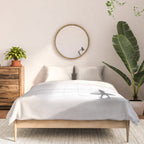 BW Surfer, Ocean Surf, California Dream, Beach Decor, Wave Surfers, Ocean Shore Comforter Gallery Image 3