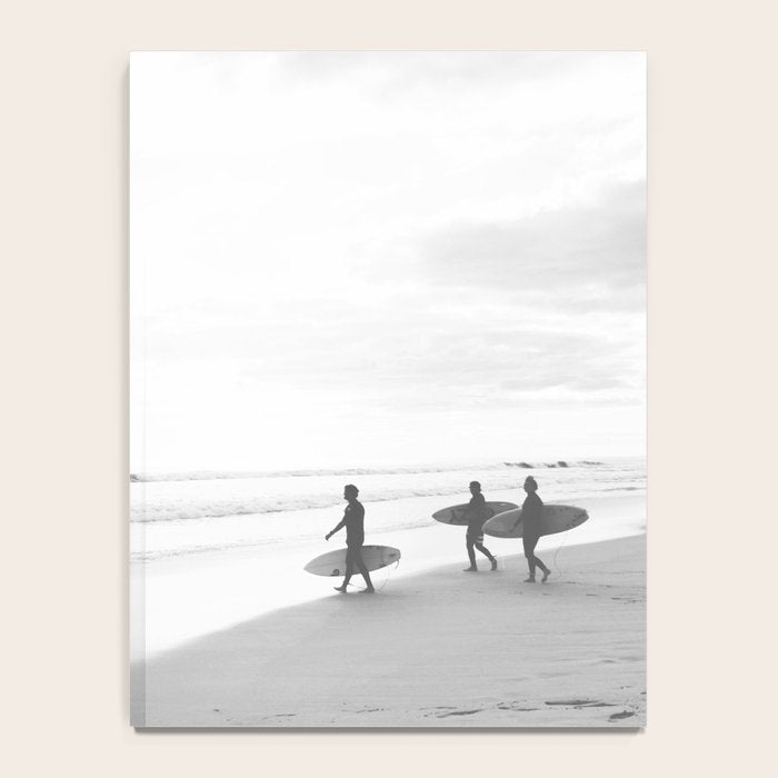 BW Surfer, Ocean Surf, California Dream, Beach Decor, Wave Surfers, Ocean Shore Notebook Gallery Image 4
