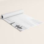 BW Surfer, Ocean Surf, California Dream, Beach Decor, Wave Surfers, Ocean Shore Yoga Mat Gallery Image 2