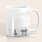 BW Surfer, Ocean Surf, California Dream, Beach Decor, Wave Surfers, Ocean Shore Coffee Mug Gallery Image 1