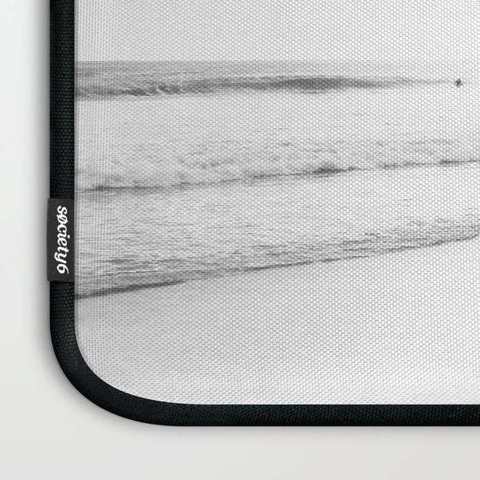 BW Surfer, Ocean Surf, California Dream, Beach Decor, Wave Surfers, Ocean Shore Laptop Sleeve Gallery Image 3