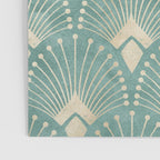 Art Deco Fans Pattern in Teal Poster Gallery Image 3