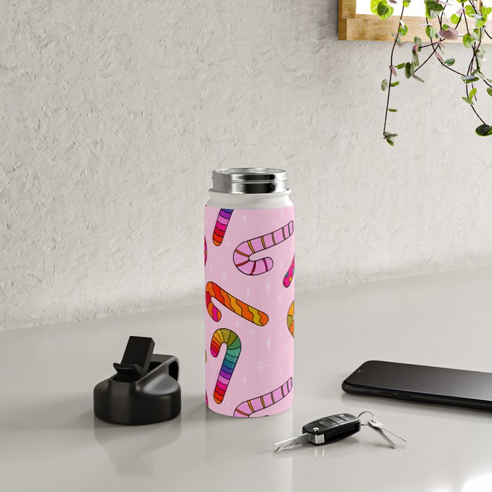 Rainbow Candy Canes Water Bottle Gallery Image 4