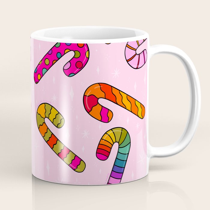 Rainbow Candy Canes Coffee Mug Gallery Image 1