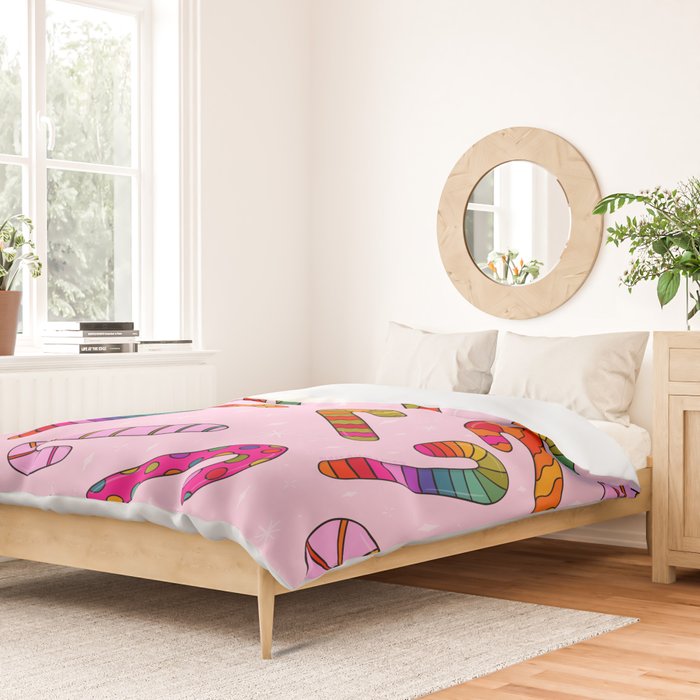 Rainbow Candy Canes Duvet Cover Gallery Image 2