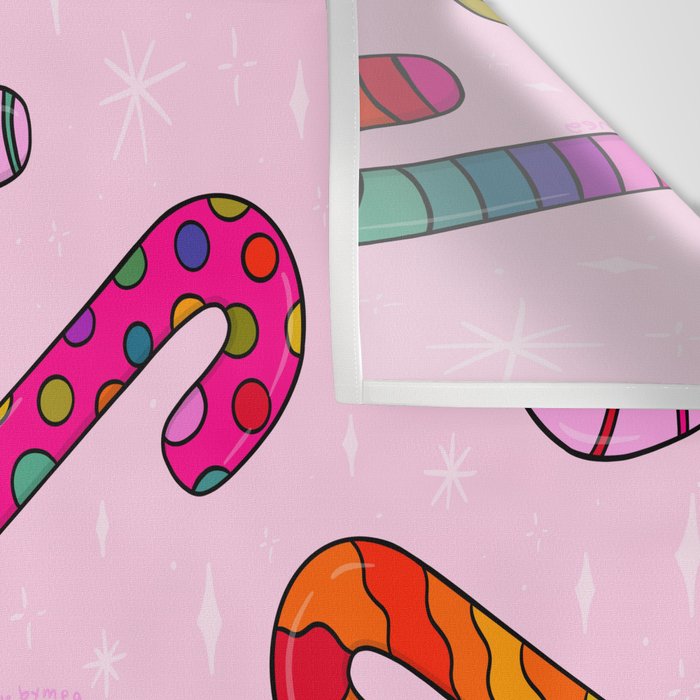 Rainbow Candy Canes Wall Tapestry Gallery Image 3