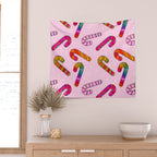 Rainbow Candy Canes Wall Tapestry Gallery Image 2