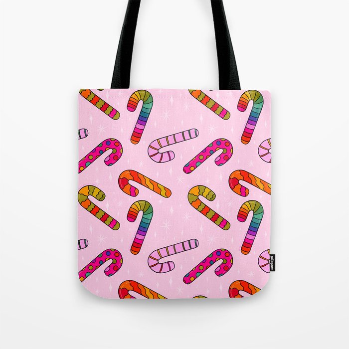 Rainbow Candy Canes Tote Bag Gallery Image 1