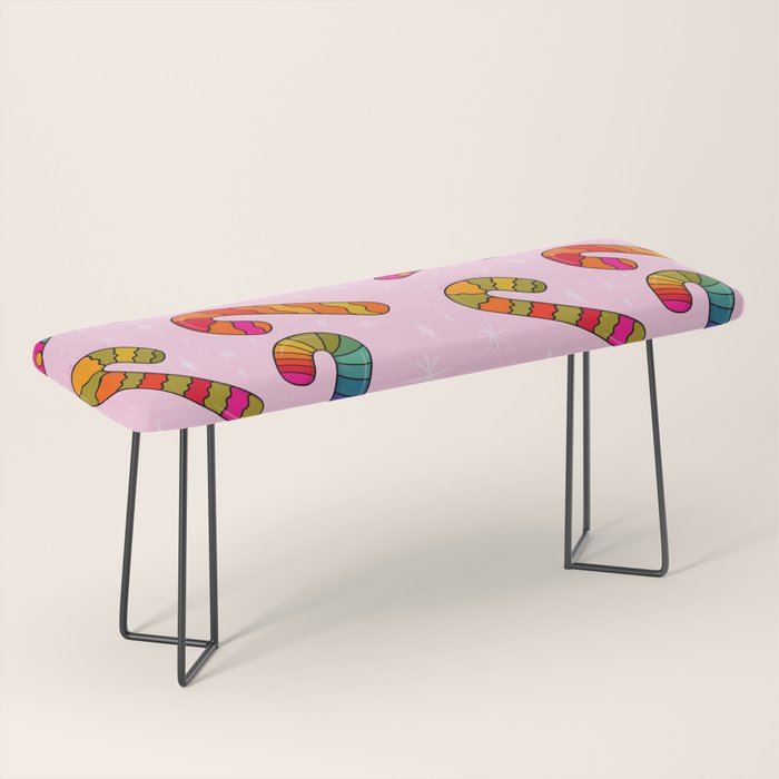 Rainbow Candy Canes Bench Gallery Image 1