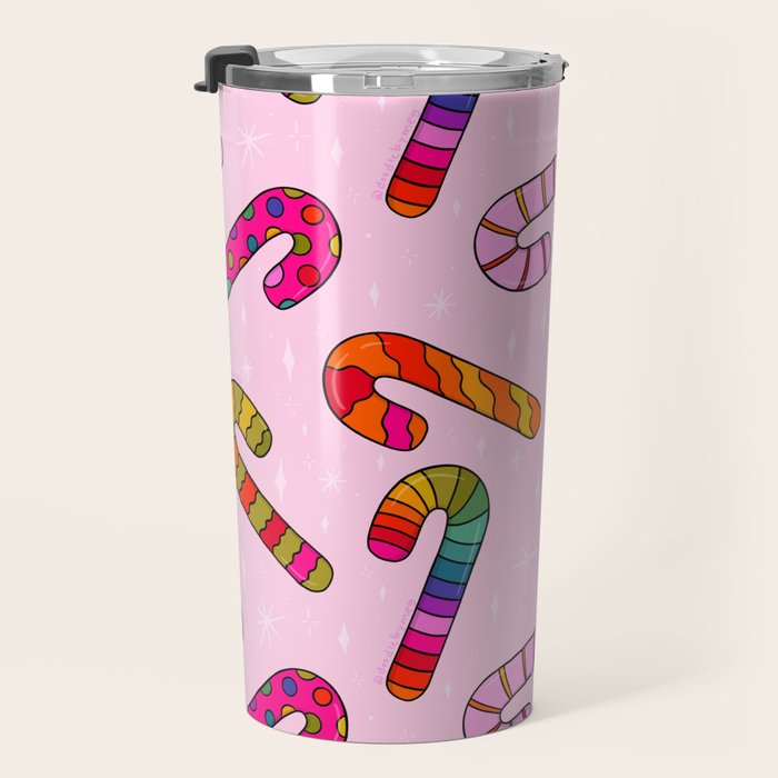 Rainbow Candy Canes Travel Mug Gallery Image 3