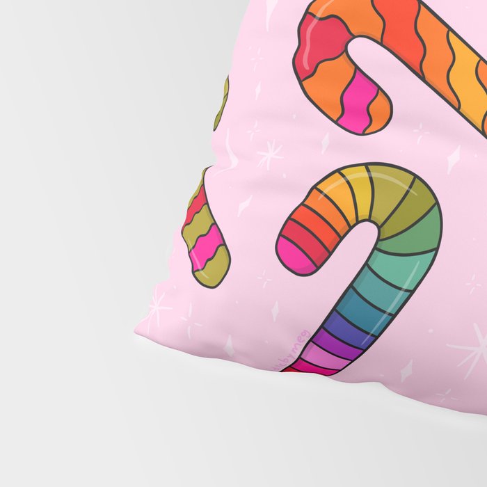 Rainbow Candy Canes Pillow Sham Gallery Image 4