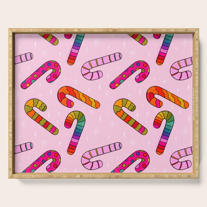 Rainbow Candy Canes Serving Tray Gallery Image 1