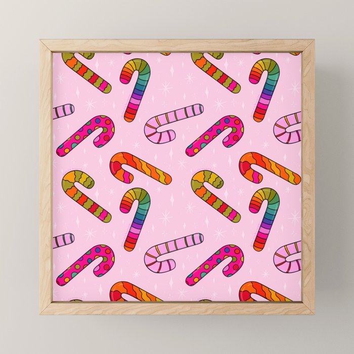 Rainbow Candy Canes Mini Art Print Gallery Image 1