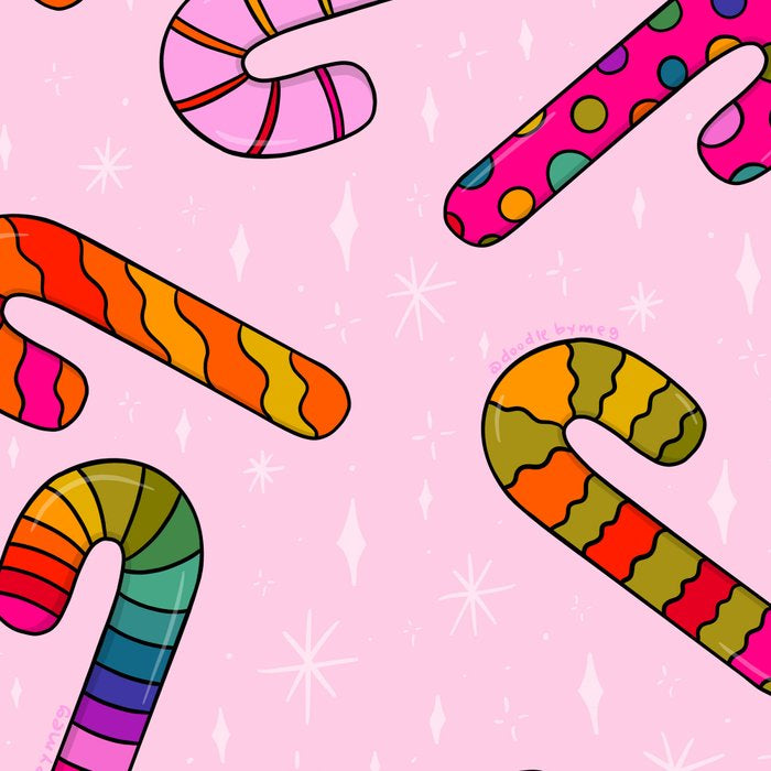 Rainbow Candy Canes Coffee Mug Gallery Image 2