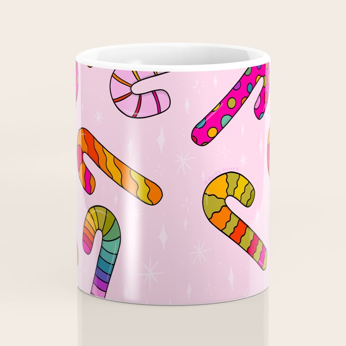 Rainbow Candy Canes Coffee Mug Gallery Image 4