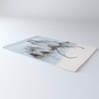 Reindeer in the Snow - Nordic Wildlife Photography Print Rug Gallery Image 3