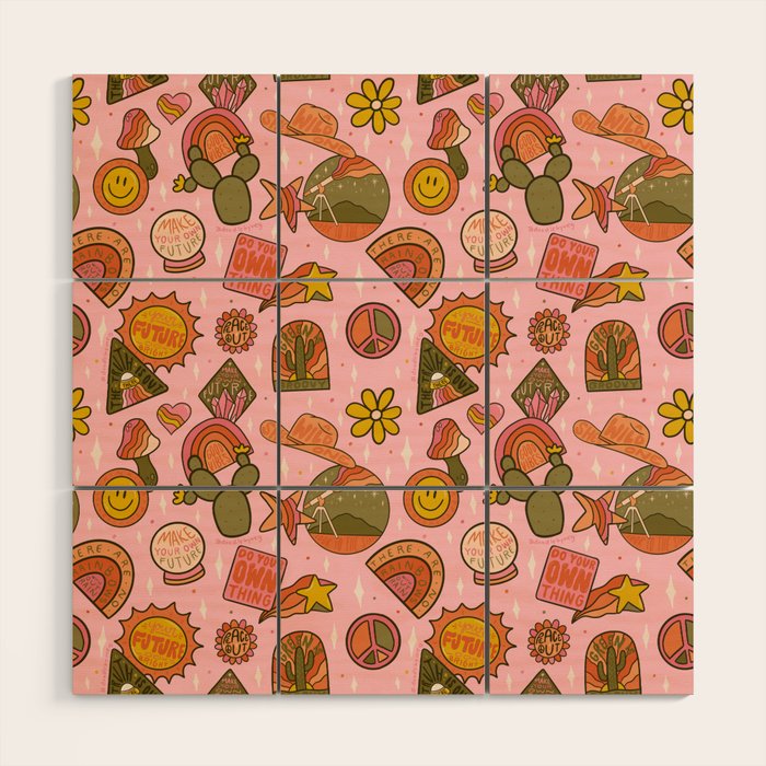 Fall Patch Print Wood Wall Art Gallery Image 1