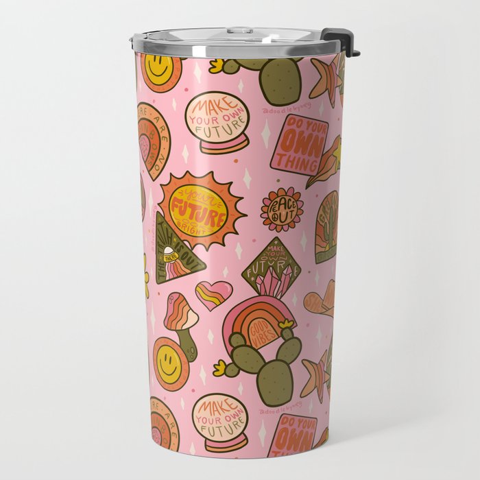 Fall Patch Print Travel Mug Gallery Image 2
