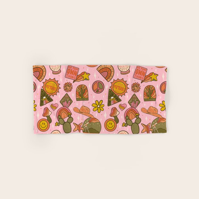 Fall Patch Print Bath Towel Gallery Image 1