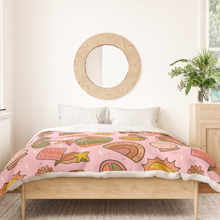 Fall Patch Print Duvet Cover Gallery Image 3