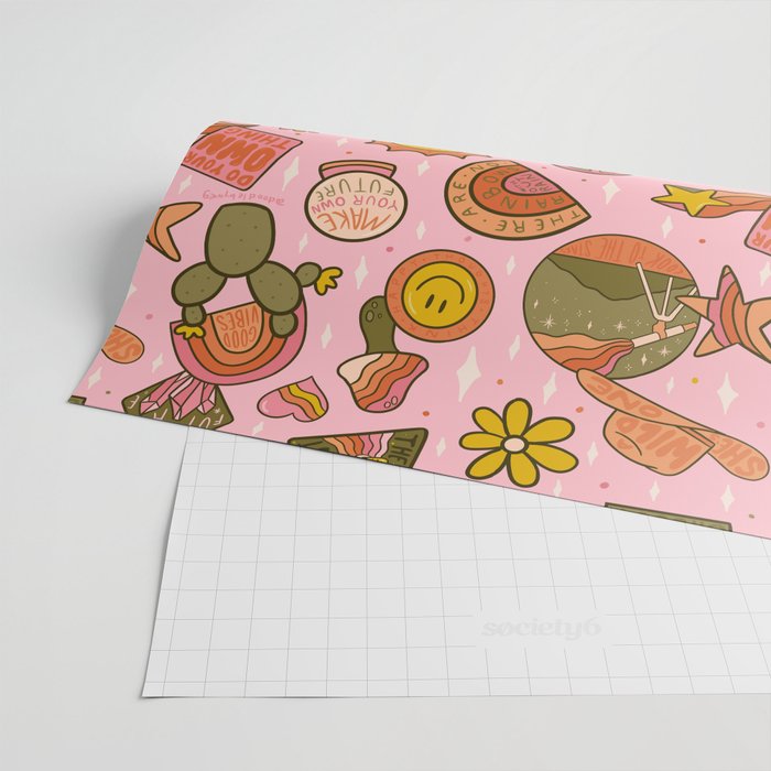 Fall Patch Print Wrapping Paper Gallery Image 2