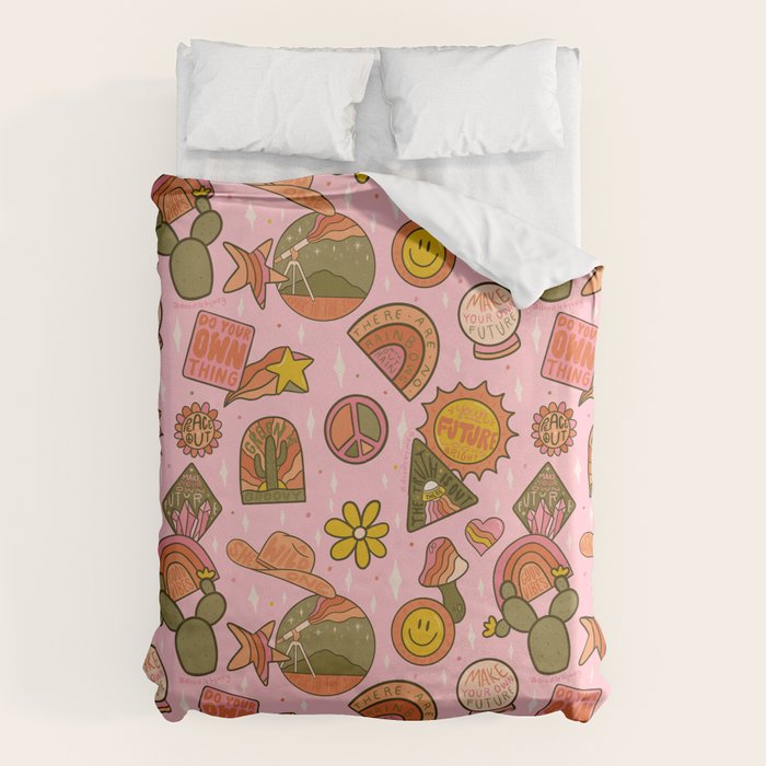 Fall Patch Print Duvet Cover Gallery Image 6