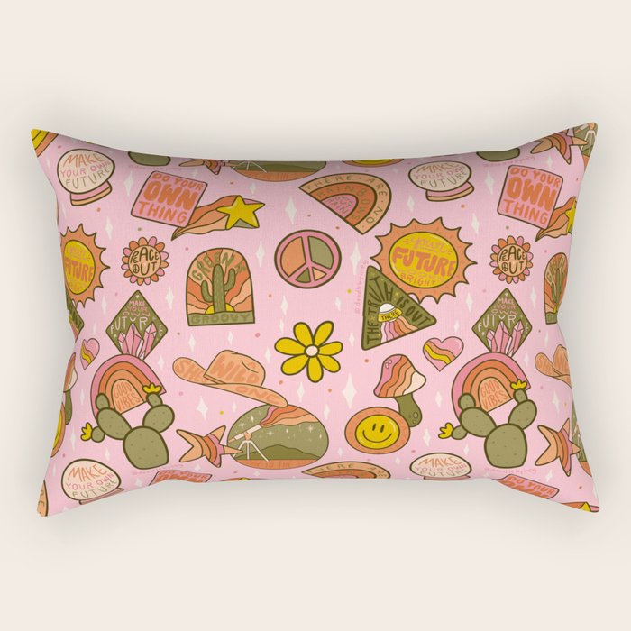 Fall Patch Print Rectangular Pillow Gallery Image 2