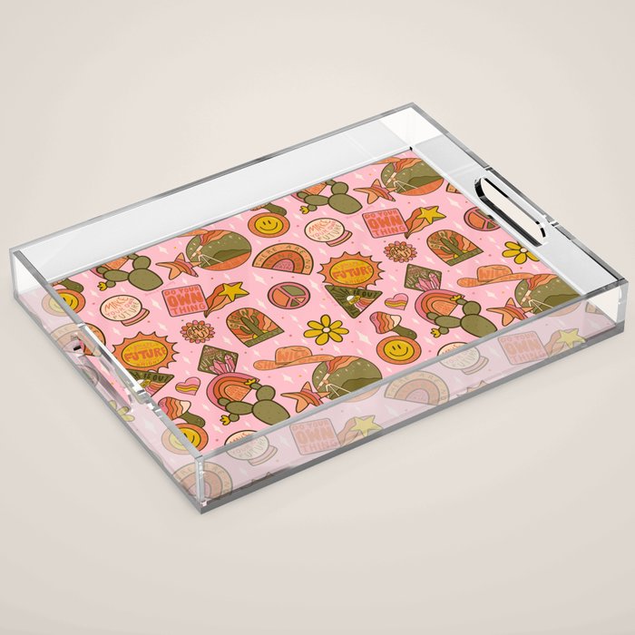 Fall Patch Print Acrylic Tray Gallery Image 1