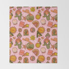 Fall Patch Print Throw Blanket Gallery Image 2