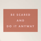 Inspirational Bravery Quote in Terra Cotta Welcome Mat Gallery Image 1