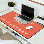 Inspirational Bravery Quote in Terra Cotta Desk Mat Gallery Image 2