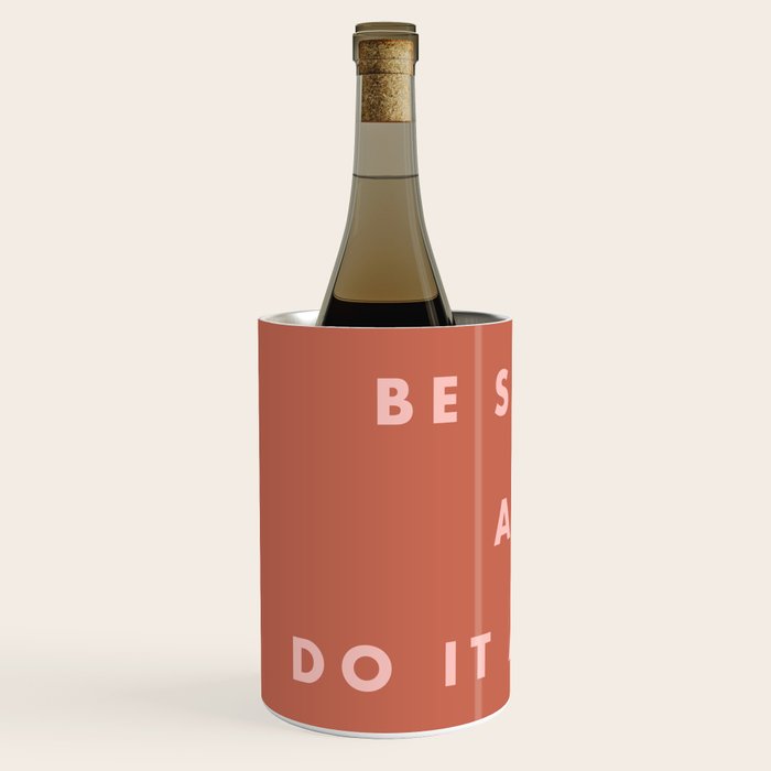 Inspirational Bravery Quote in Terra Cotta Wine Chiller Gallery Image 2