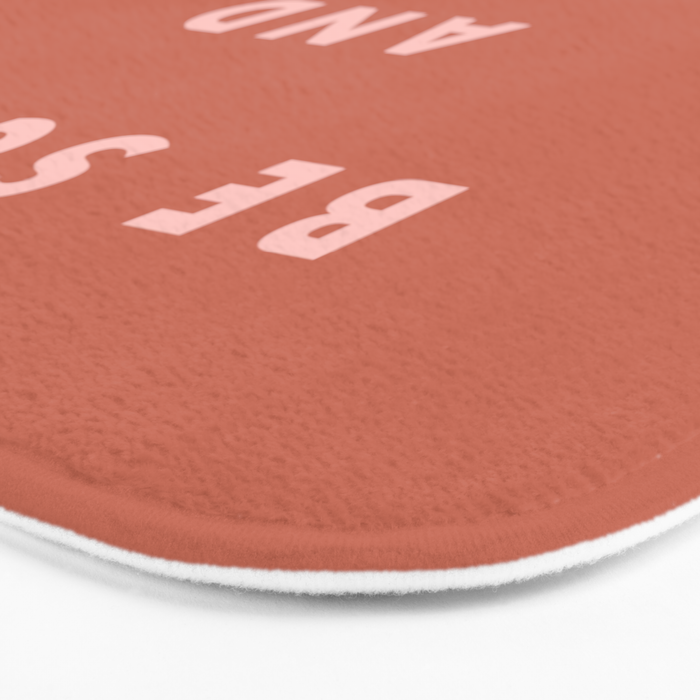 Inspirational Bravery Quote in Terra Cotta Bath Mat Gallery Image 3