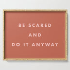 Inspirational Bravery Quote in Terra Cotta Serving Tray Gallery Image 1