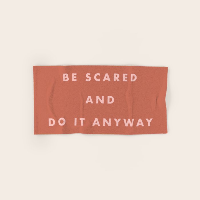 Inspirational Bravery Quote in Terra Cotta Towels Gallery Image 1