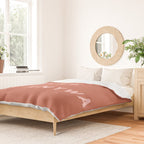 Inspirational Bravery Quote in Terra Cotta Duvet Cover Gallery Image 2