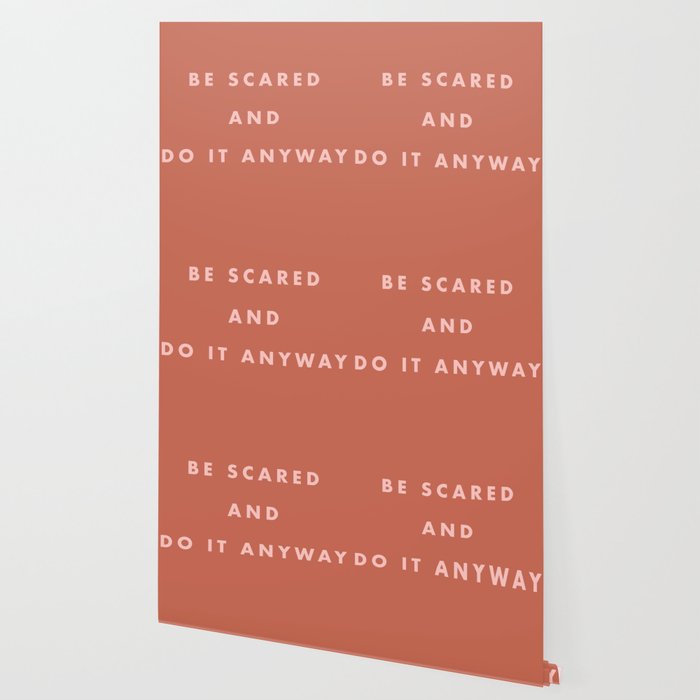 Inspirational Bravery Quote in Terra Cotta Wallpaper Gallery Image 2