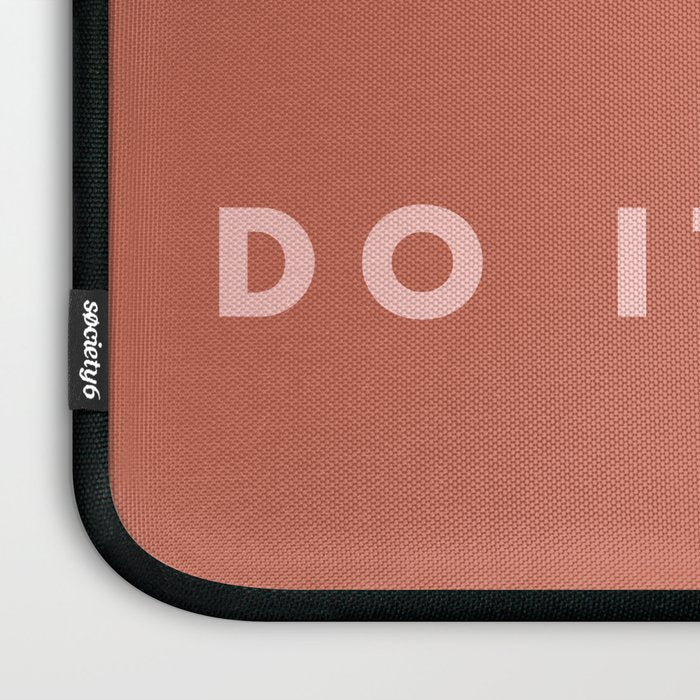 Inspirational Bravery Quote in Terra Cotta Laptop Sleeve Gallery Image 3