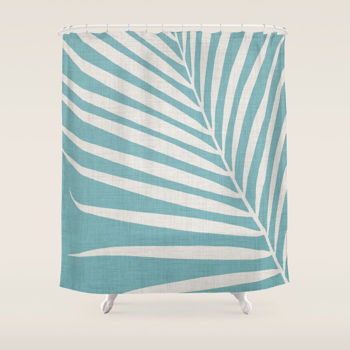 Vintage Palm Frond Silhouette Shower Curtain Gallery Image 1