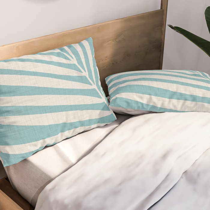 Vintage Palm Frond Silhouette Pillow Sham Gallery Image 2